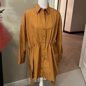 Tunic style button down shirt